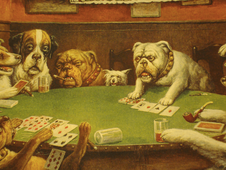 Honne wat pokerkaartspeel