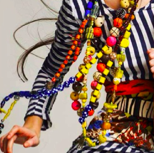 Colourful African inspired beads by Sylvie FranquetBeads 