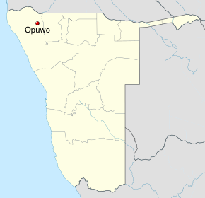 Location in Namibia
Coordinates: 18°3′20″S 13°50′26″E